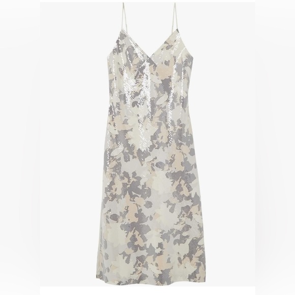 Club Monaco Dresses & Skirts - New sz 0 sequin camo spaghetti strap club Monaco cocktail dress lined.